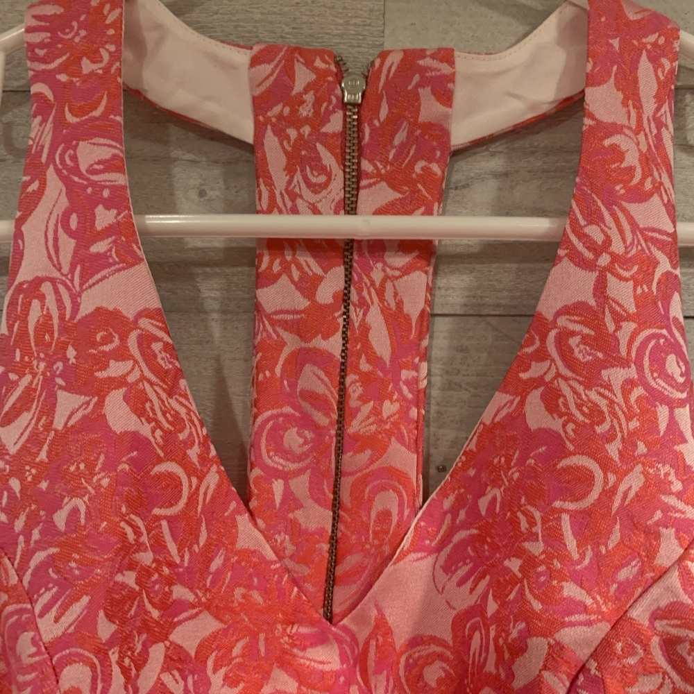 ❗️FIRM❗️ NWT 4/6 small aqua pink floral dress SMALL - Picture 3 of 6